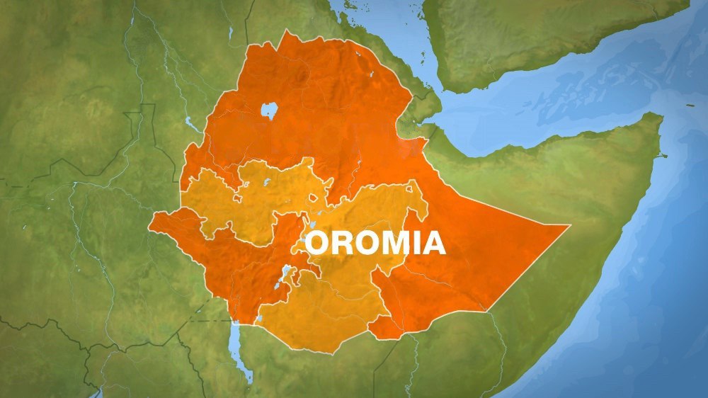 Map of Oromia 