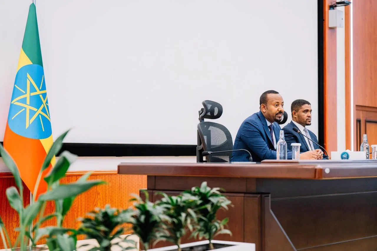 Prime Minister Abiy and Oromia Region President Shimelis Abdisa convene a meeting with representatives from all zones of the Oromia region on Feb 22, 2024