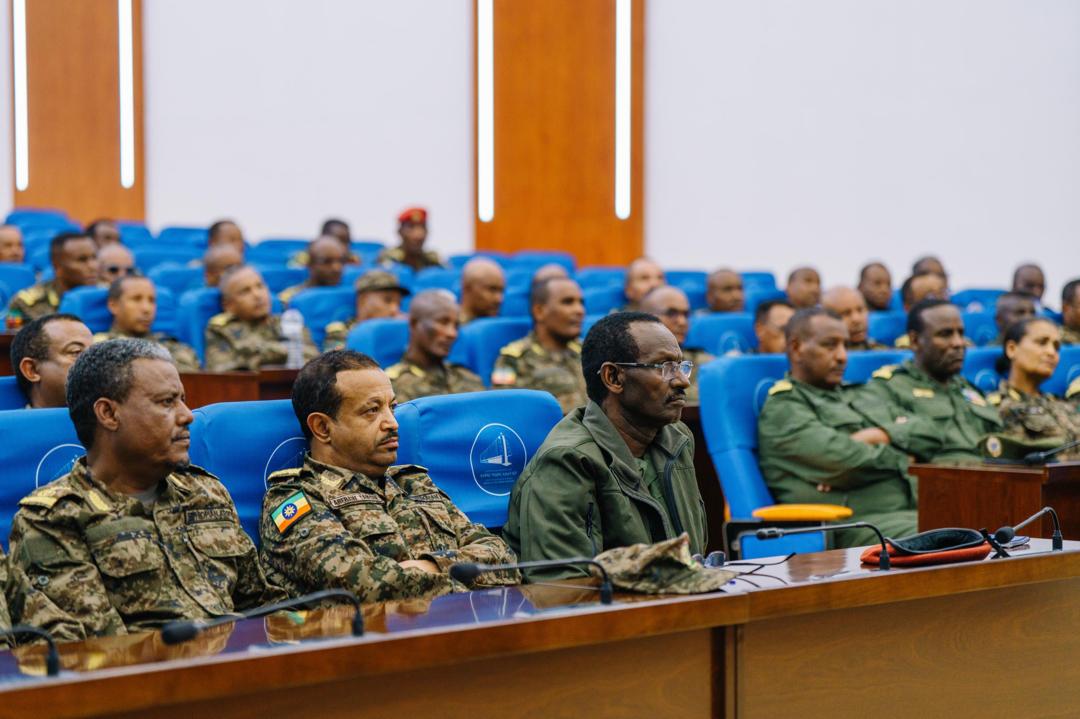 Prime Minister Abiy Ahmed holds a meeting with senior Ethiopian National Defense Force (ENDF) generals on Feb. 12, 2025. (Photo: PM Ethiopia)